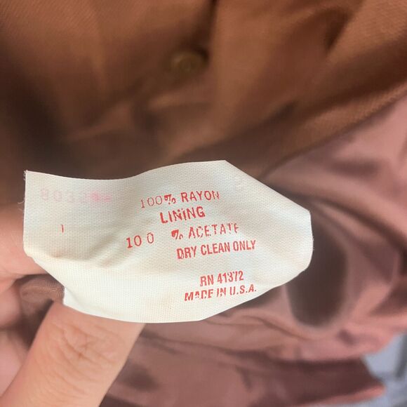 Body English Midi Dress 6 Vintage Brown 90s Button Sheath Retro Mod Office - Picture 8 of 10